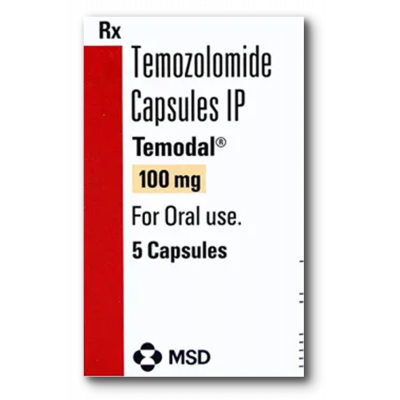TEMODAL 100 MG ( TEMOZOLOMIDE ) 5 CAPSULES